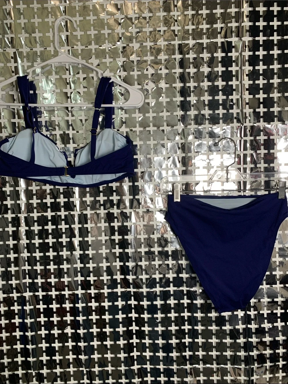 Cupshe Dark Blue Two-Piece Bikini Swim Set